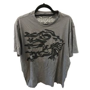 Mens Express Embroidered Lion T-Shirt 0252
